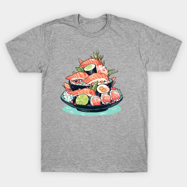 Zen Sushi Plate T-Shirt by DarkSideRunners